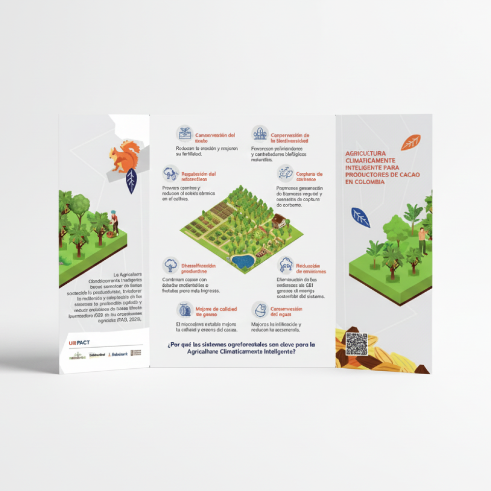 agricultura climáticamente inteligente Poster Cacao y SAF
